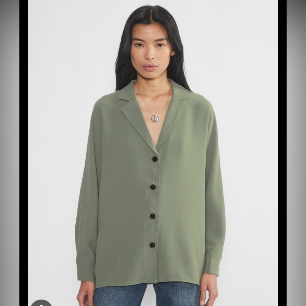 Wilfred Emerald Freeform Button Down Shirt